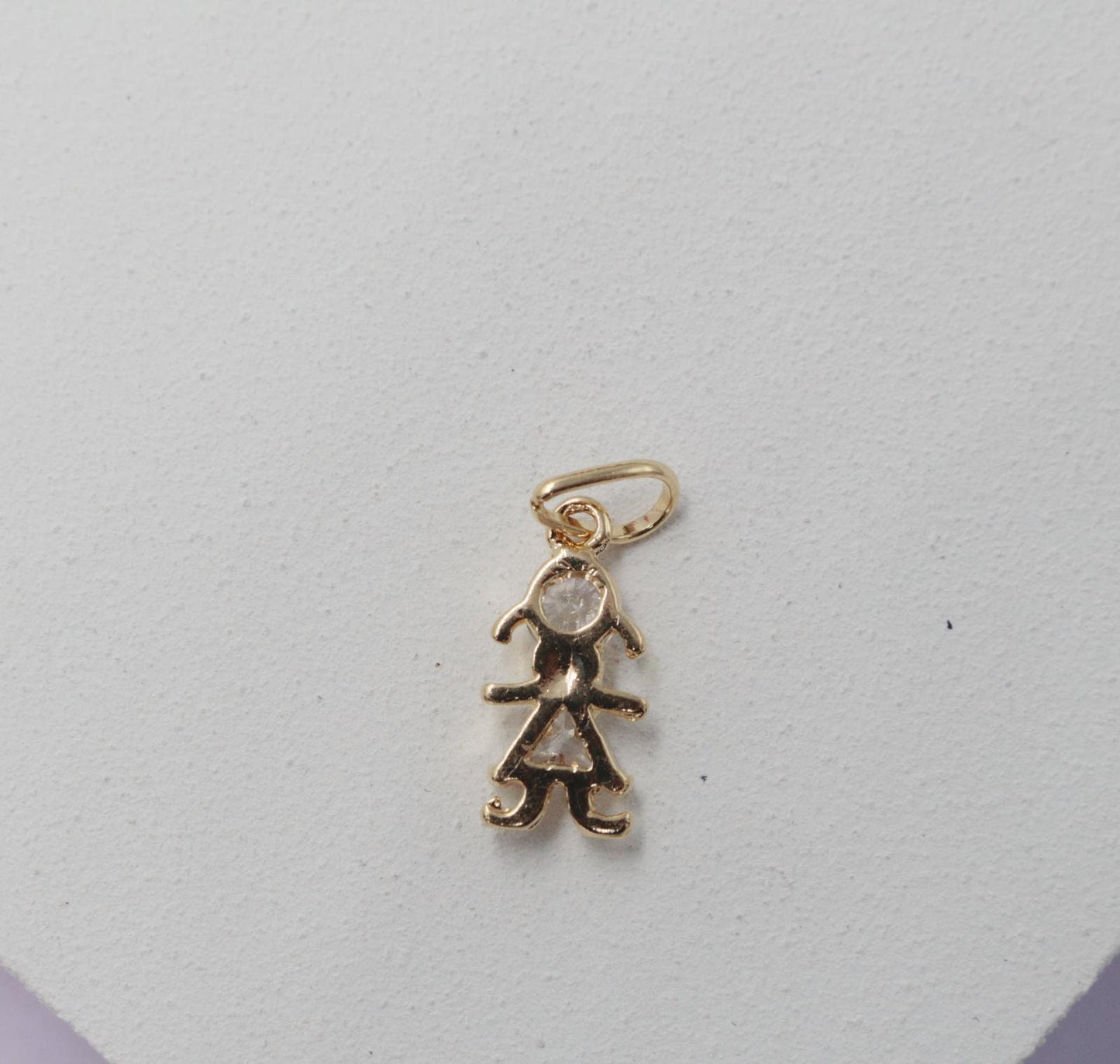 Boy and Girl Zirconia Pendant