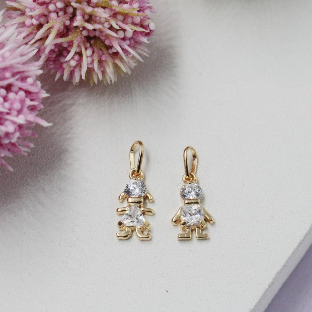 Boy and Girl Zirconia Pendant