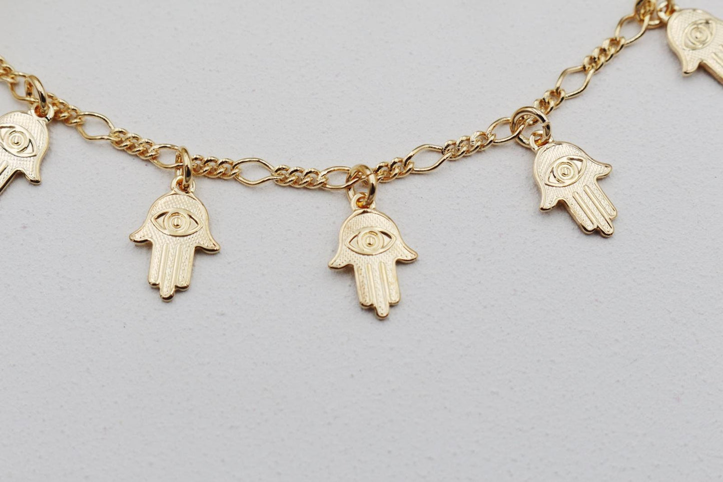 Hamsa Hand Charms Anklet