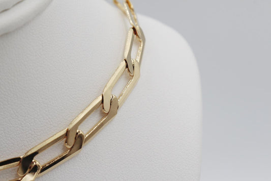 Long Cuban Link Chain Choker 7mm