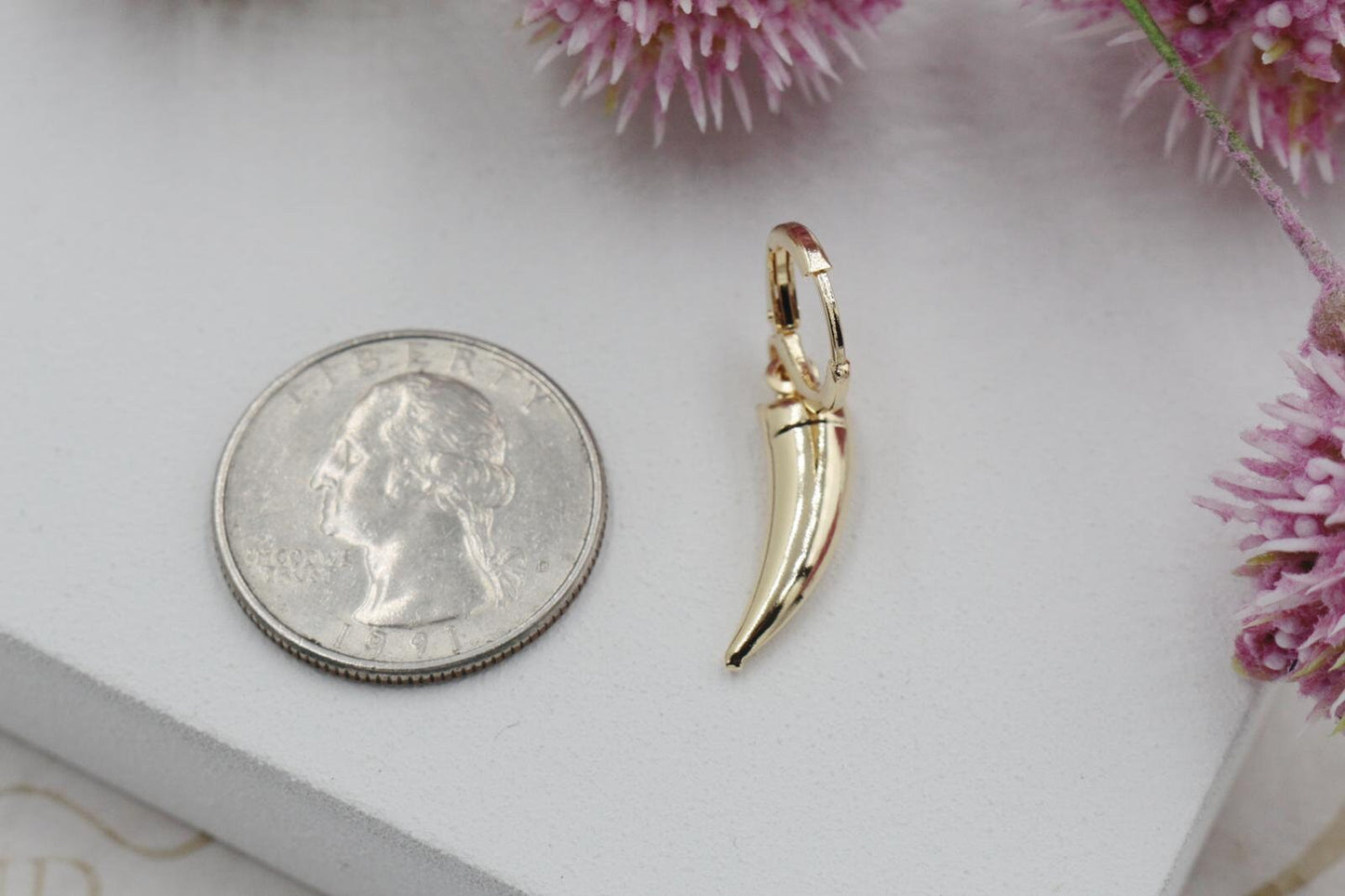 Tigers Tooth Huggies Earrings