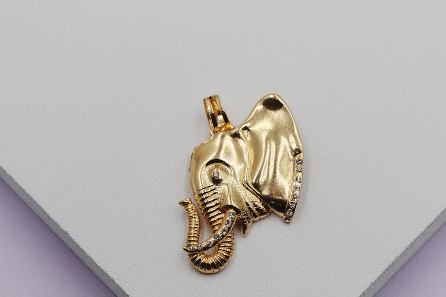 Elephant with Cubic Zirconia Accents Pendant