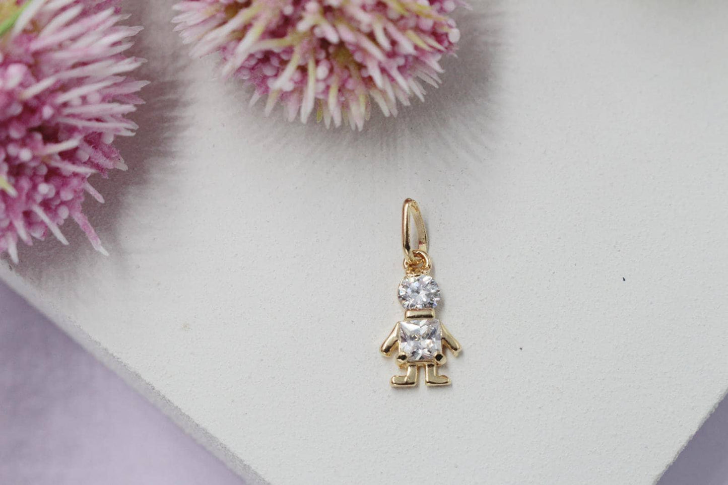Boy and Girl Zirconia Pendant