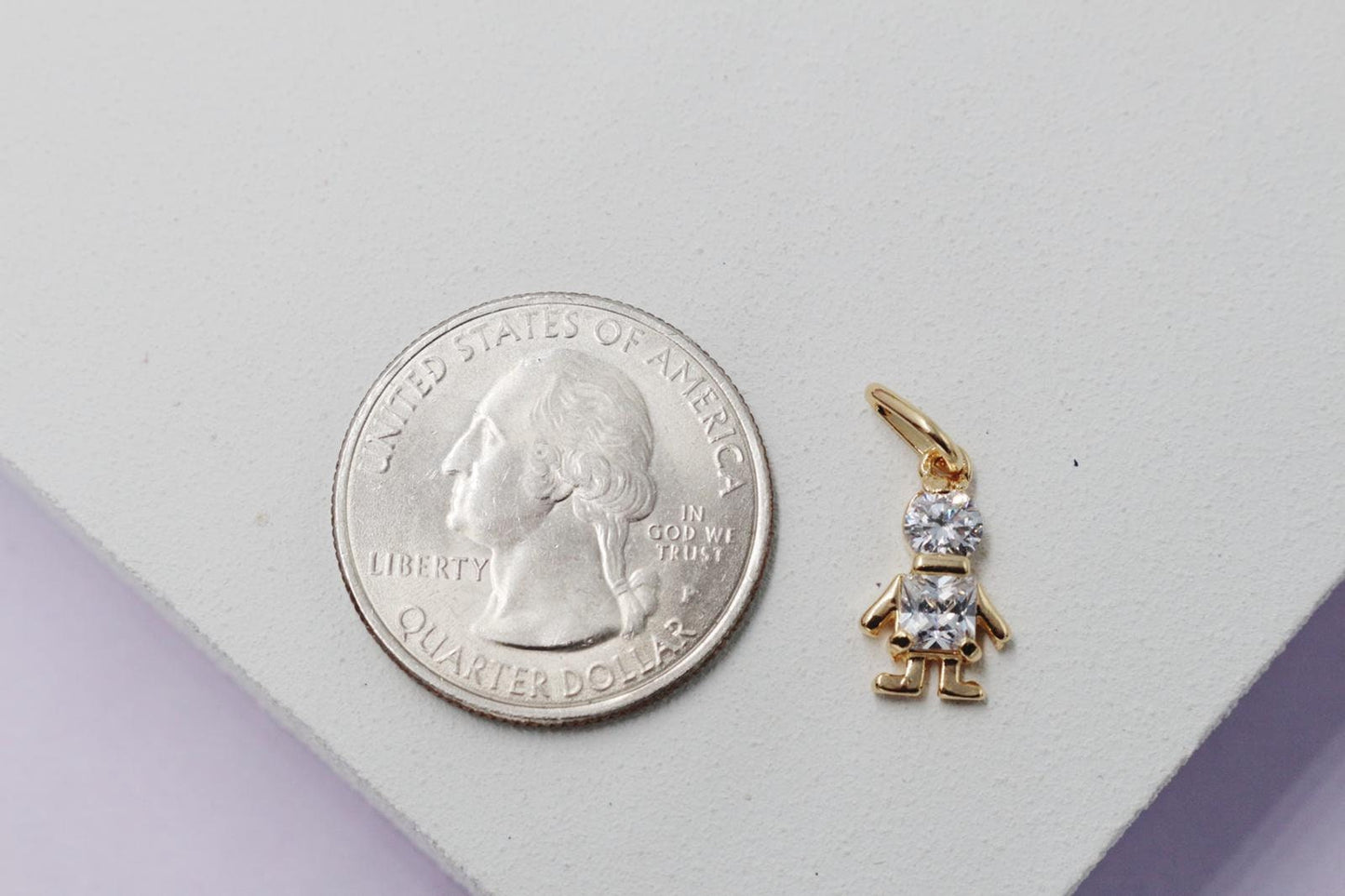 Boy and Girl Zirconia Pendant