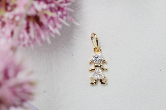 Boy and Girl Zirconia Pendant