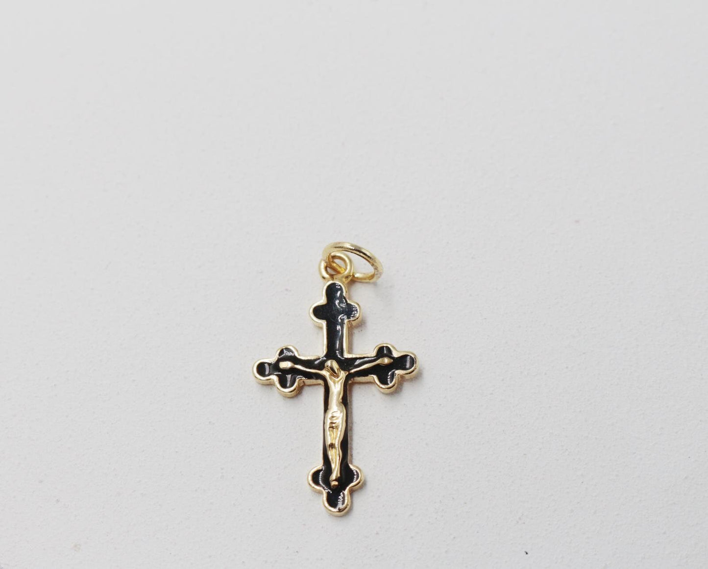 Black Crucifix Cross Pendant