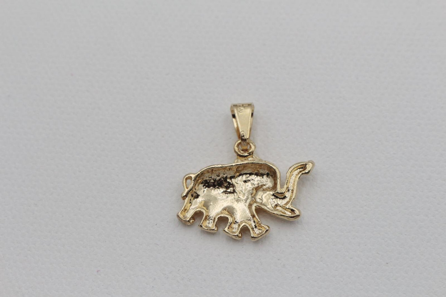 Elephant with Cute Black Eyes & Ivory Tusk Pendant