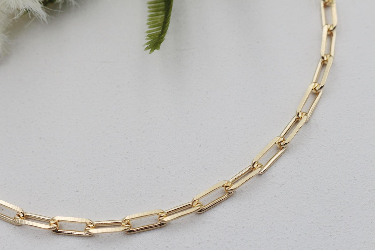 Small Paper Clip Chain Anklet 5mm