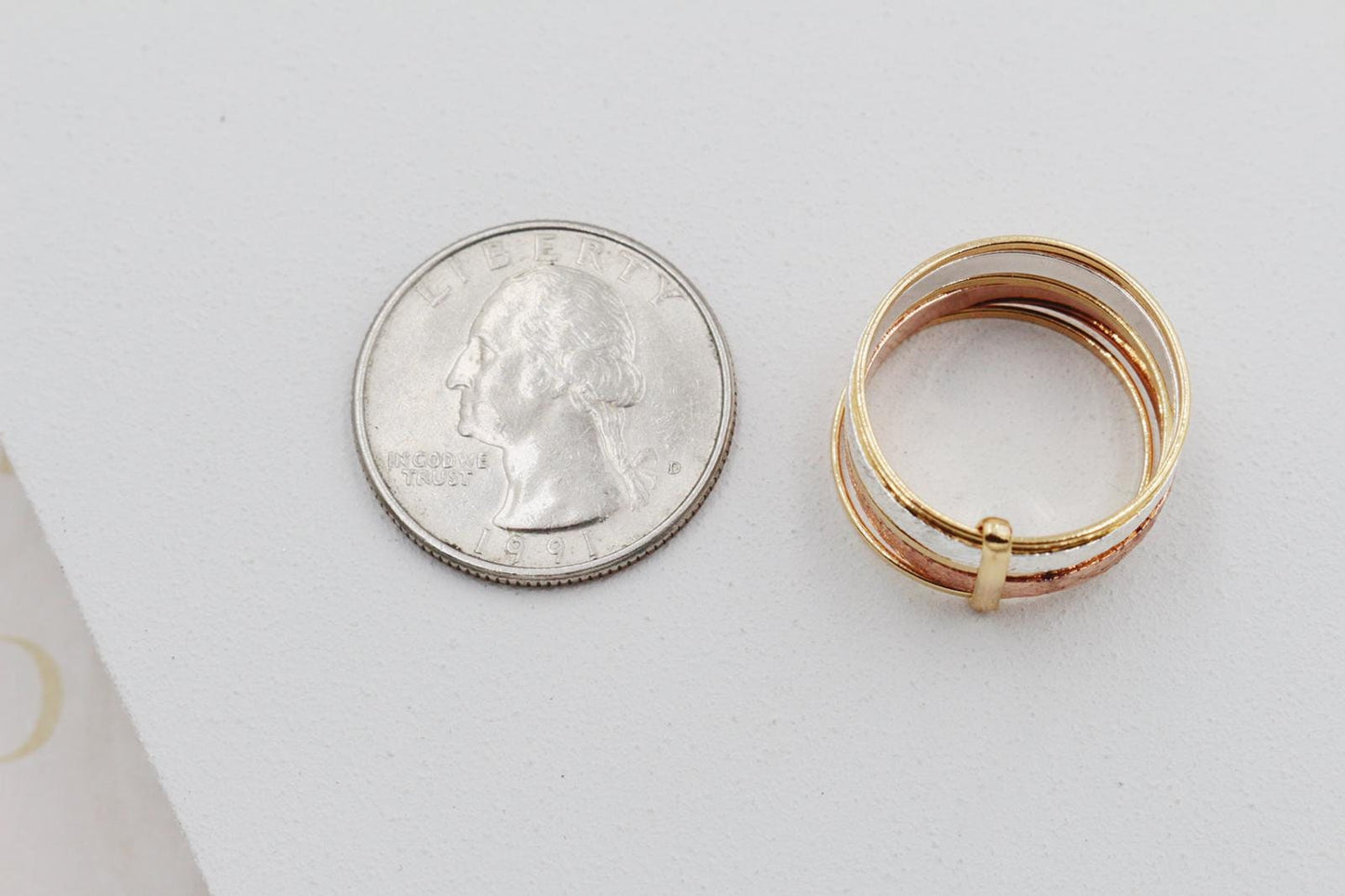 3 Tone Bands Ring