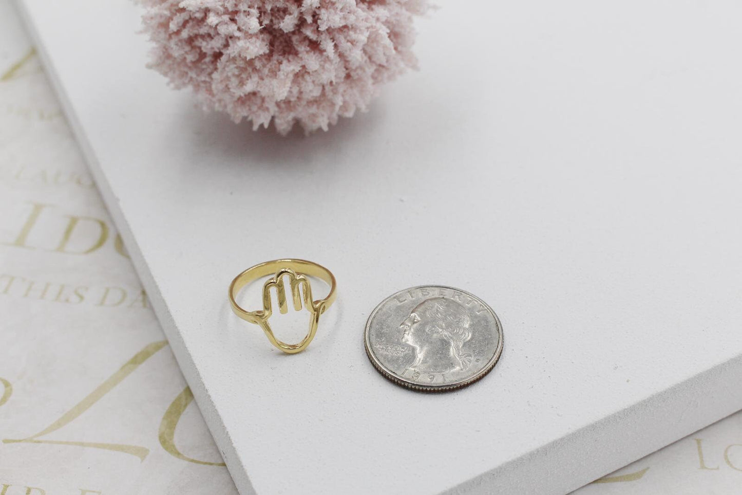Open Hamsa Ring