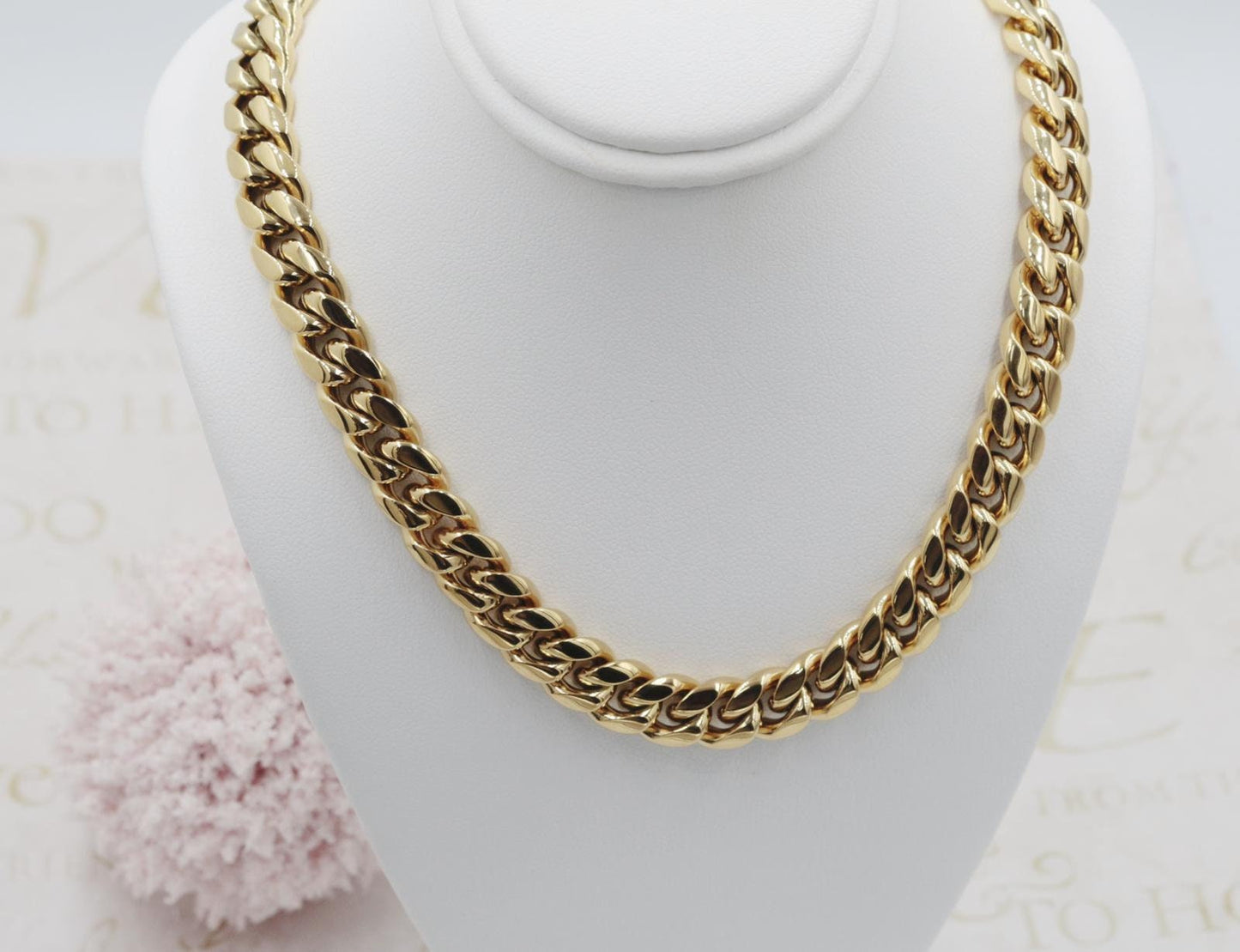 Cuban Link Chain with Open Box Clasp Choker & Necklace 6mm, 8mm, 10mm, 14mm