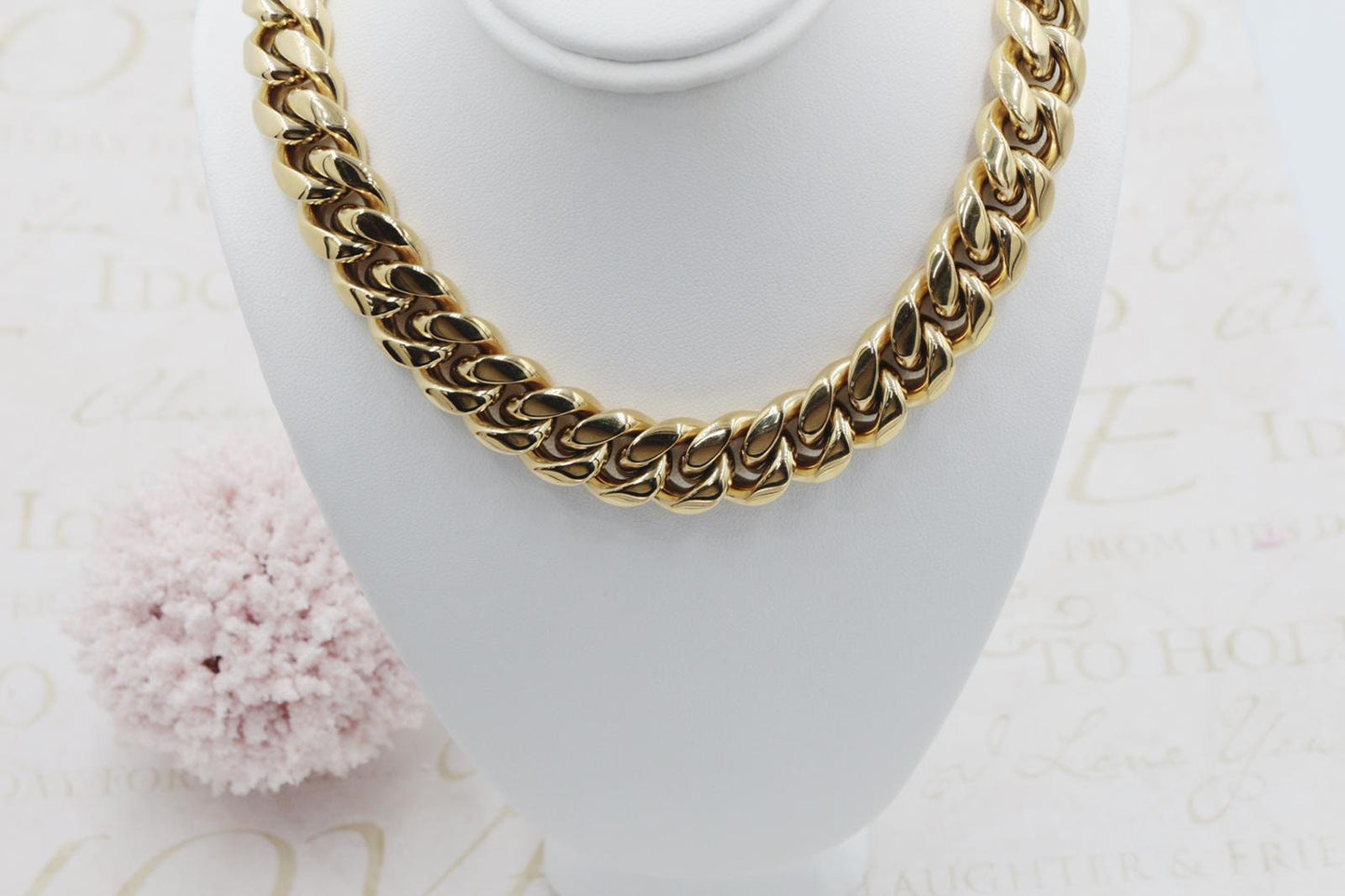 Cuban Link Chain with Open Box Clasp Choker & Necklace 6mm, 8mm, 10mm, 14mm
