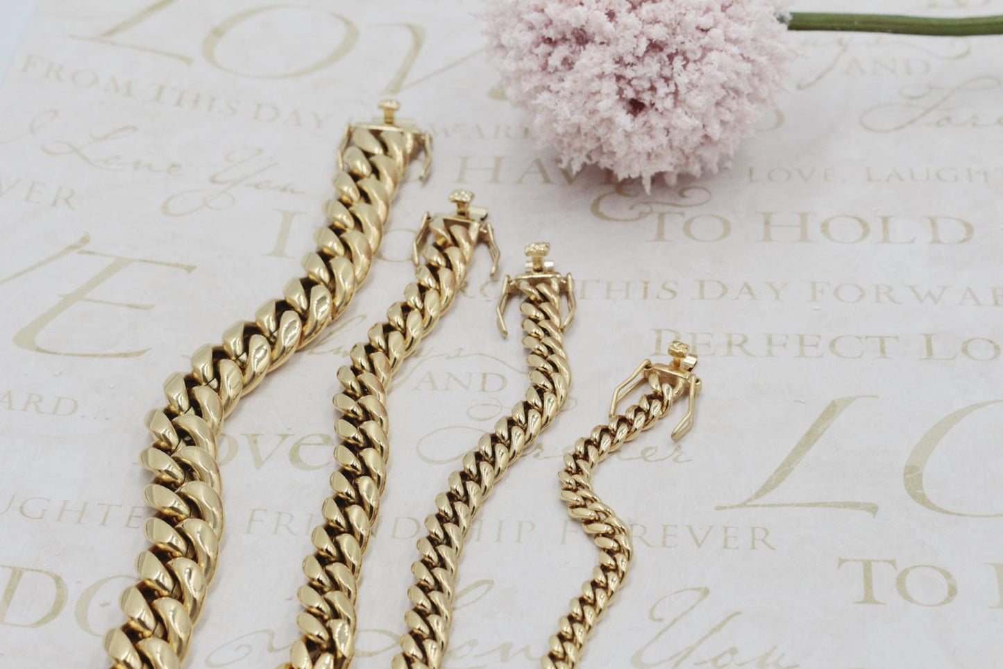 Cuban Link Chain with Open Box Clasp Choker & Necklace 6mm, 8mm, 10mm, 14mm