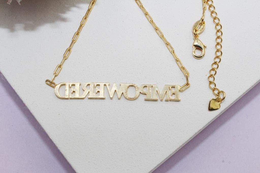 "Empowered" PaperClip Chain Necklace