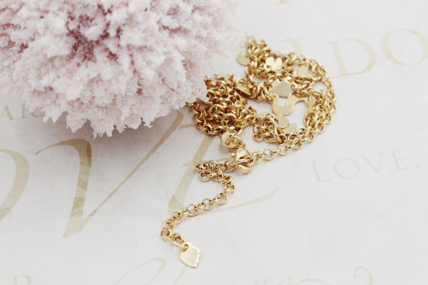 Hanging Hearts Moon Crescents & Starts Rolo Chain Choker