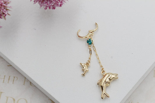 Dolphins Huggies Earrings