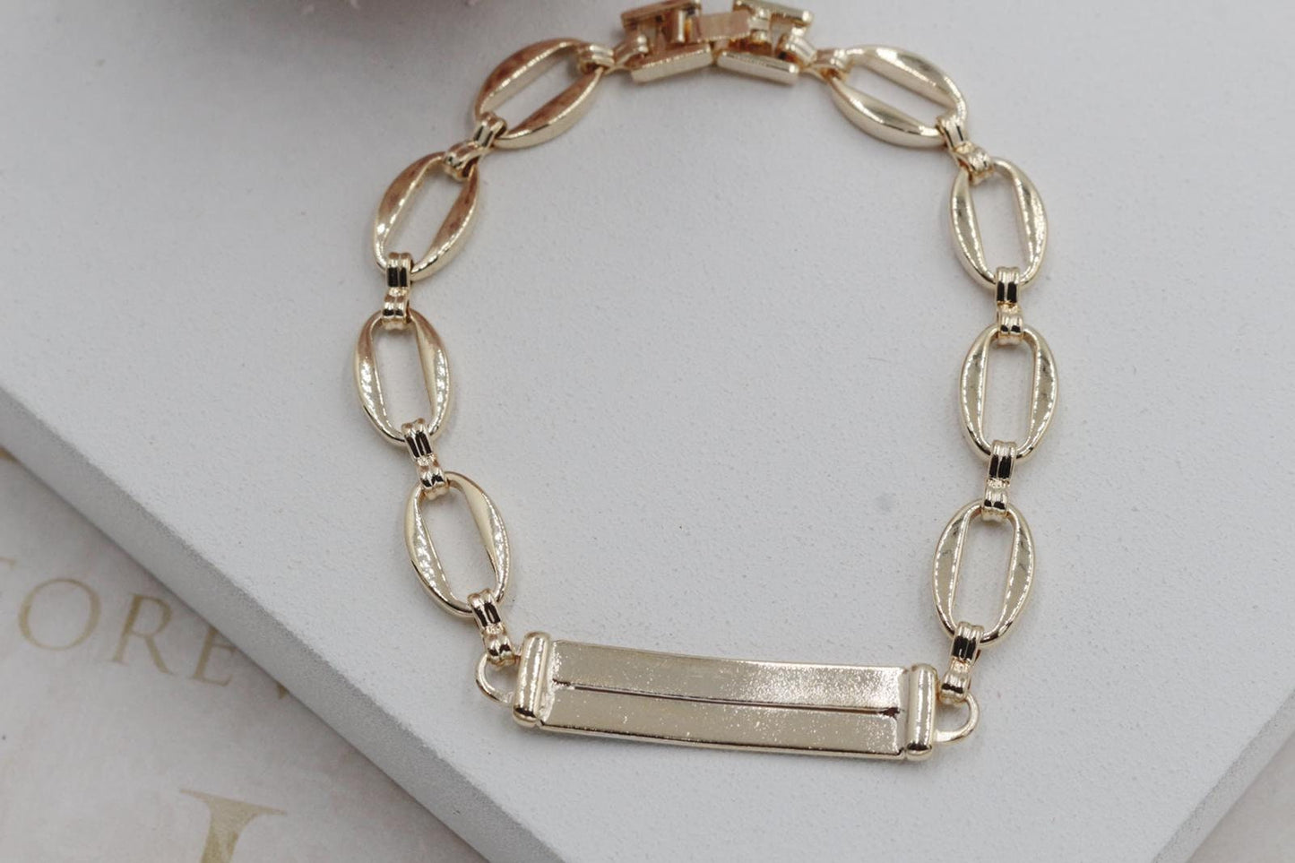 2 Tone Plaque Bracelet