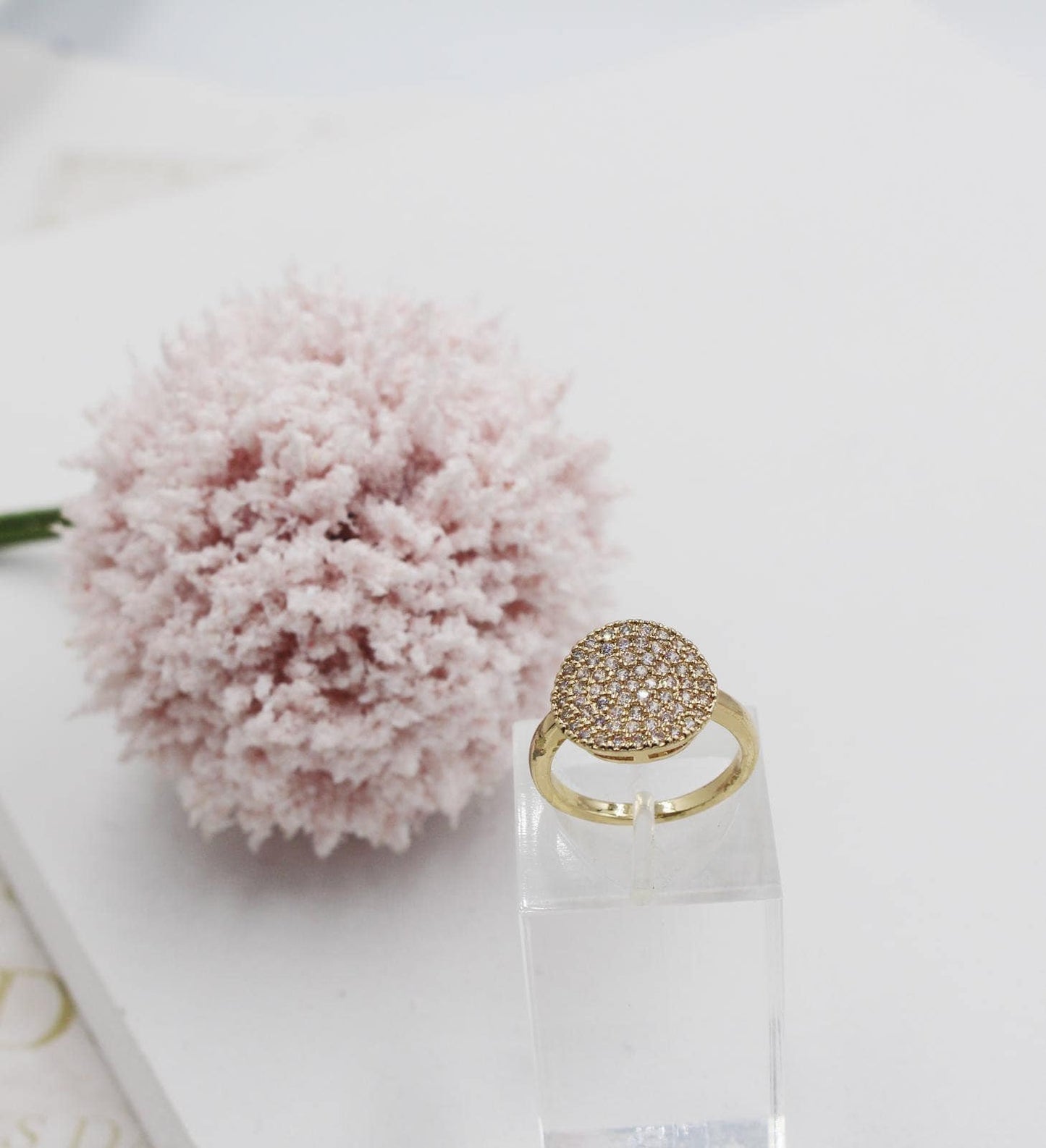 Cubic Zirconia Round Detaied Ring
