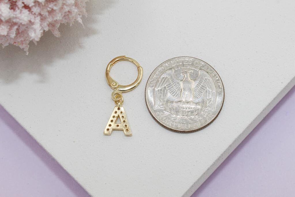 A-Z Initial Letters Huggies Earrings