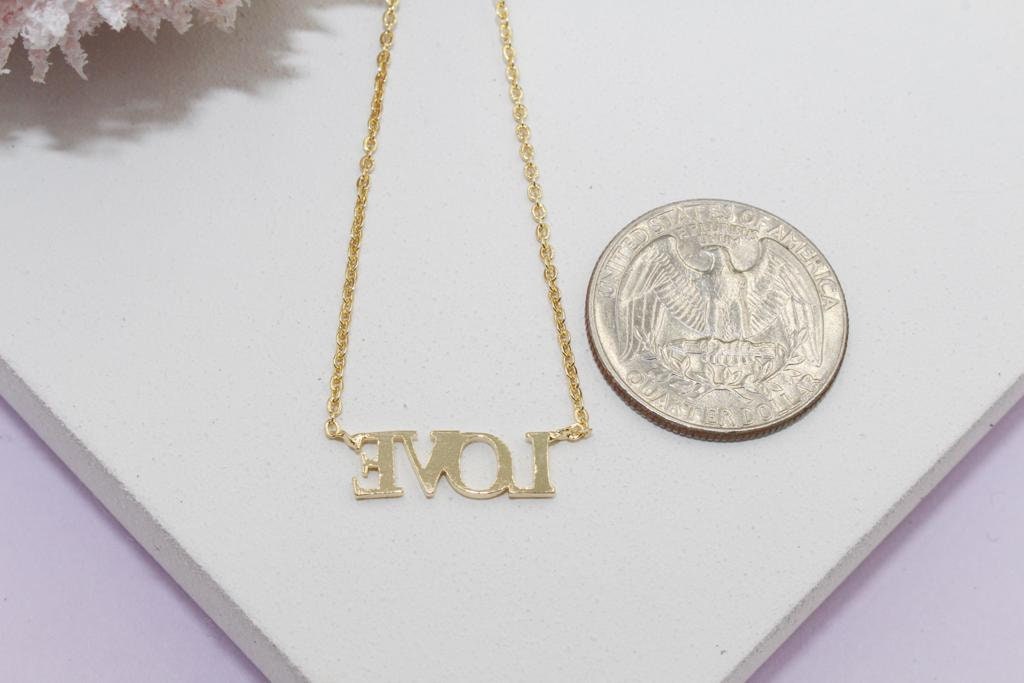 "LOVE" Rolo Chain Necklace