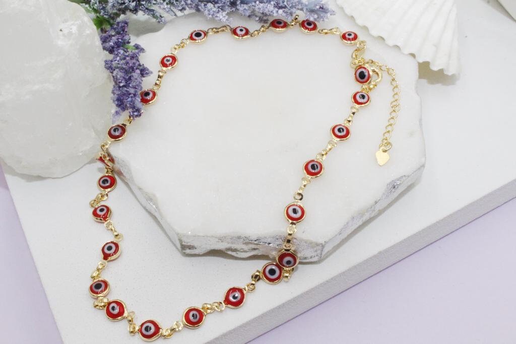 Red Evil Eye Choker