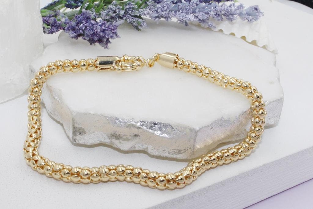 Trendy Popcorn Chain Anklet 5mm