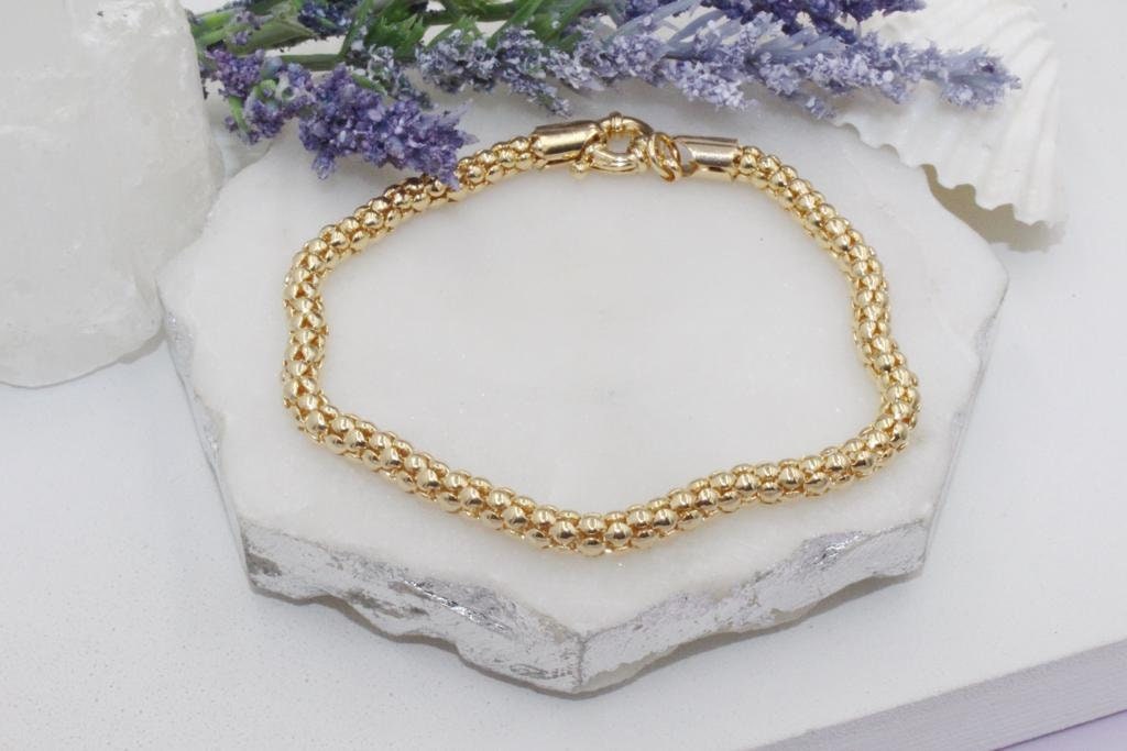 Trendy Popcorn Chain Anklet 5mm