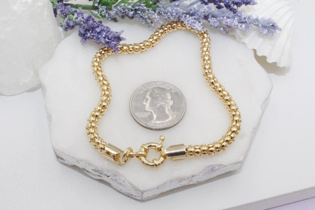 Trendy Popcorn Chain Anklet 5mm