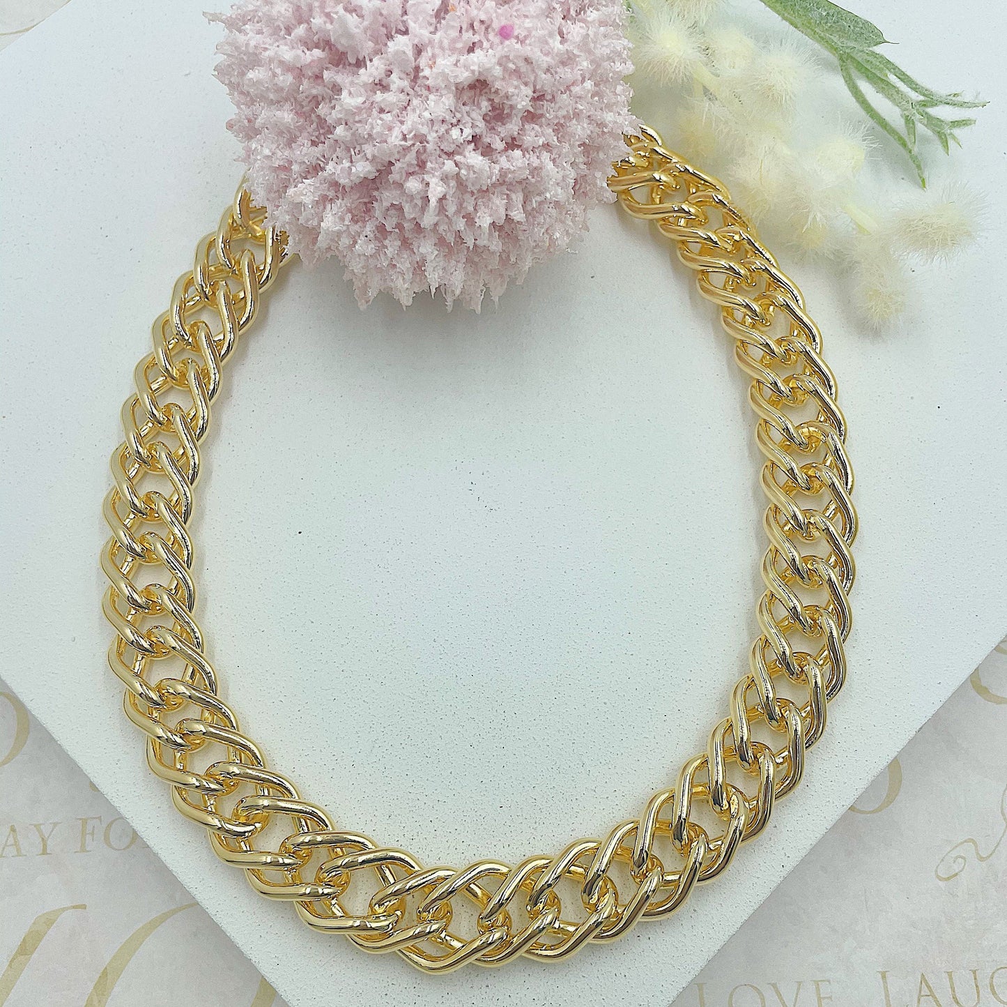 Double Chain 14mm Necklace
