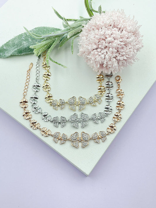 3 Loops With Shiny Stones Bracelet