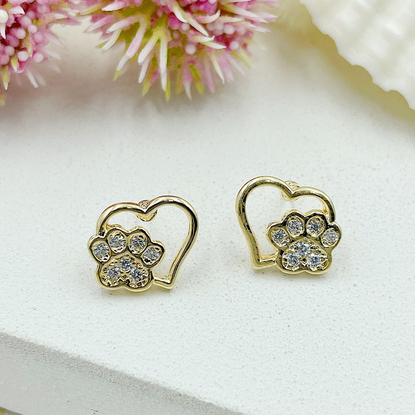 Dog Love Stud Earrings