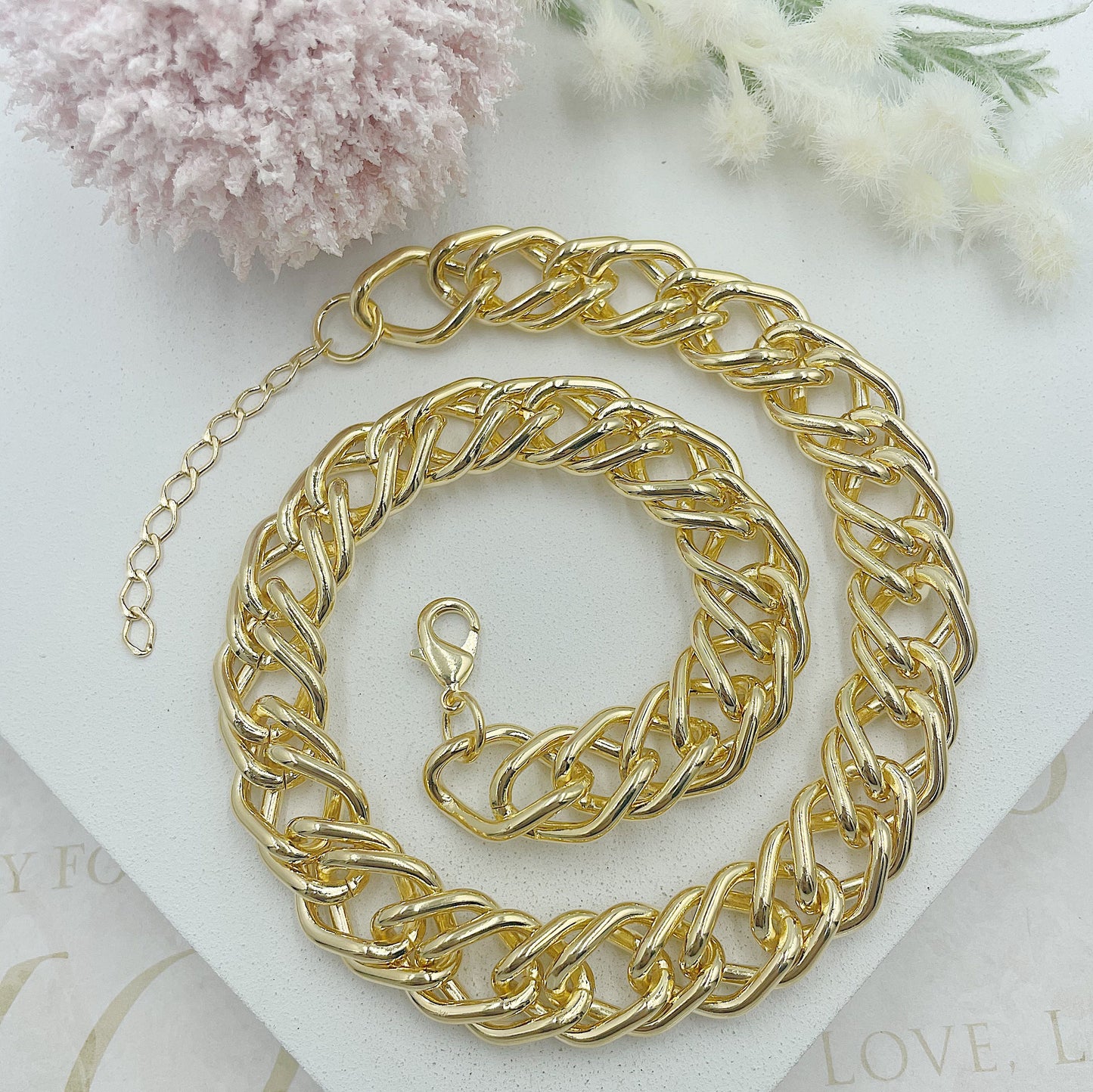 Double Chain 14mm Necklace
