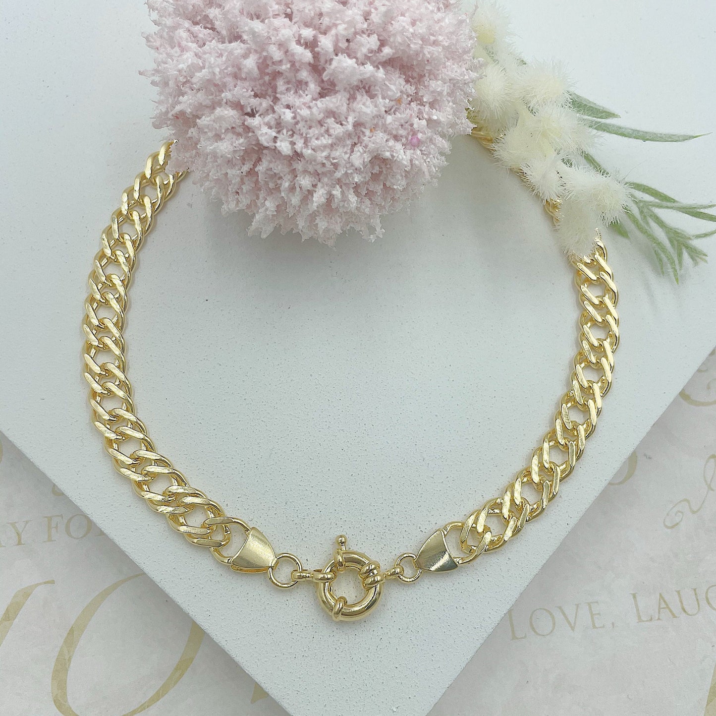 Bubble Clasp Necklace 9mm