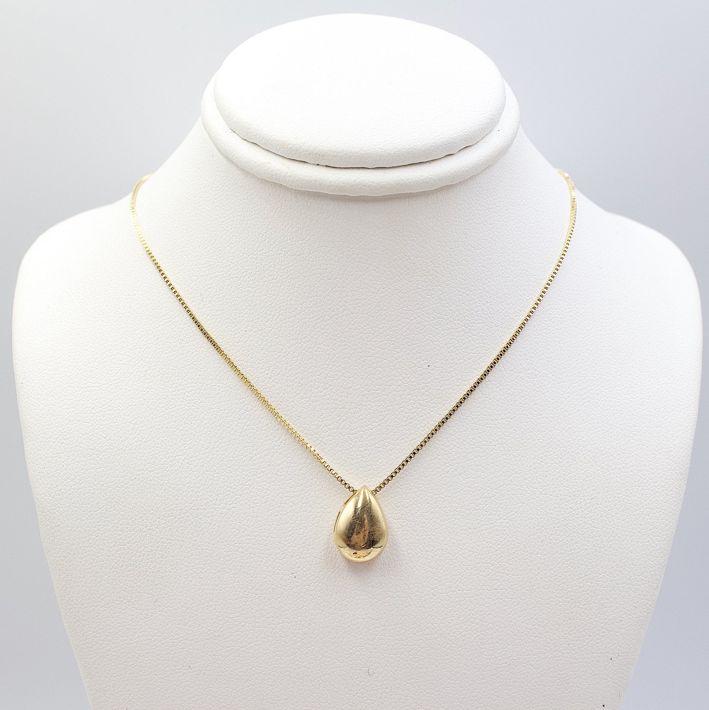 Gold Layered Box Chain Small Drop Set