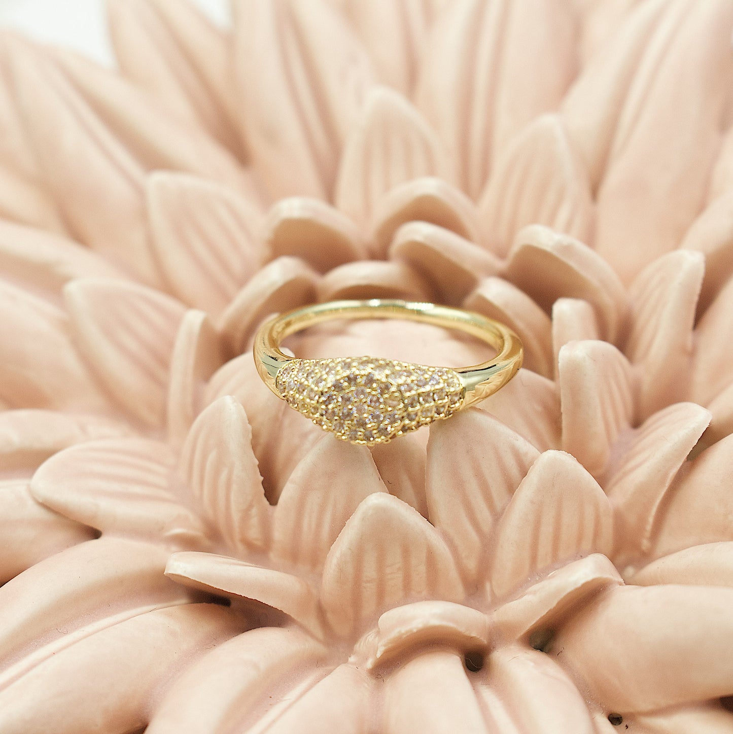 Clock Format With Rhinestones Ring