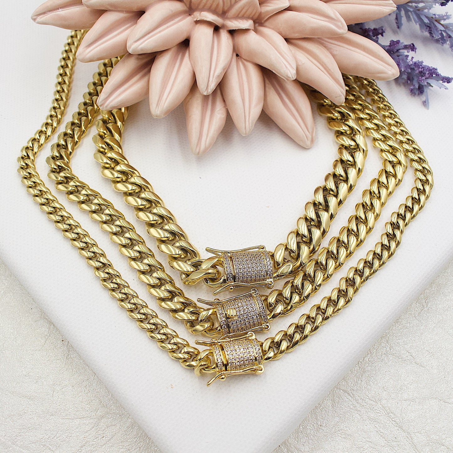 Cuban Link With Diamond Clasp Necklace