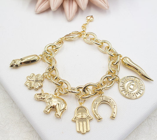 7 Times Good Luck Talisman Charm Bracelet