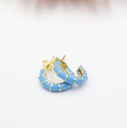 Colors Enamel Stud Earrings