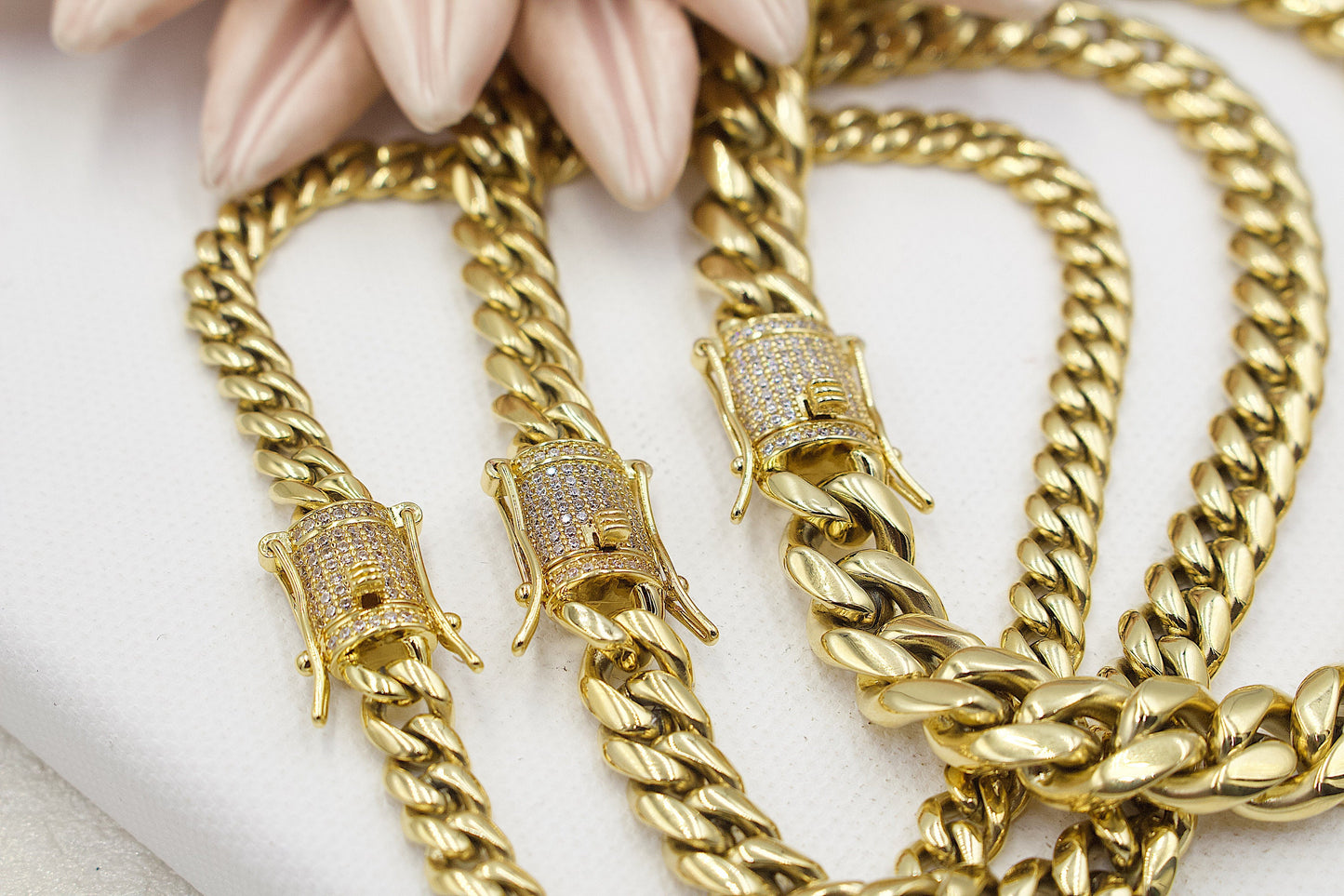 Cuban Link With Diamond Clasp Anklet