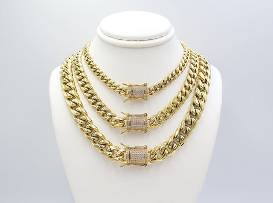 Cuban Link With Diamond Clasp Necklace