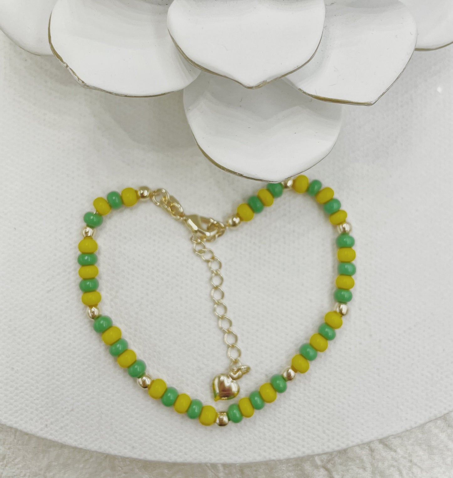 Green & Yellow Beads Orula Bracelet