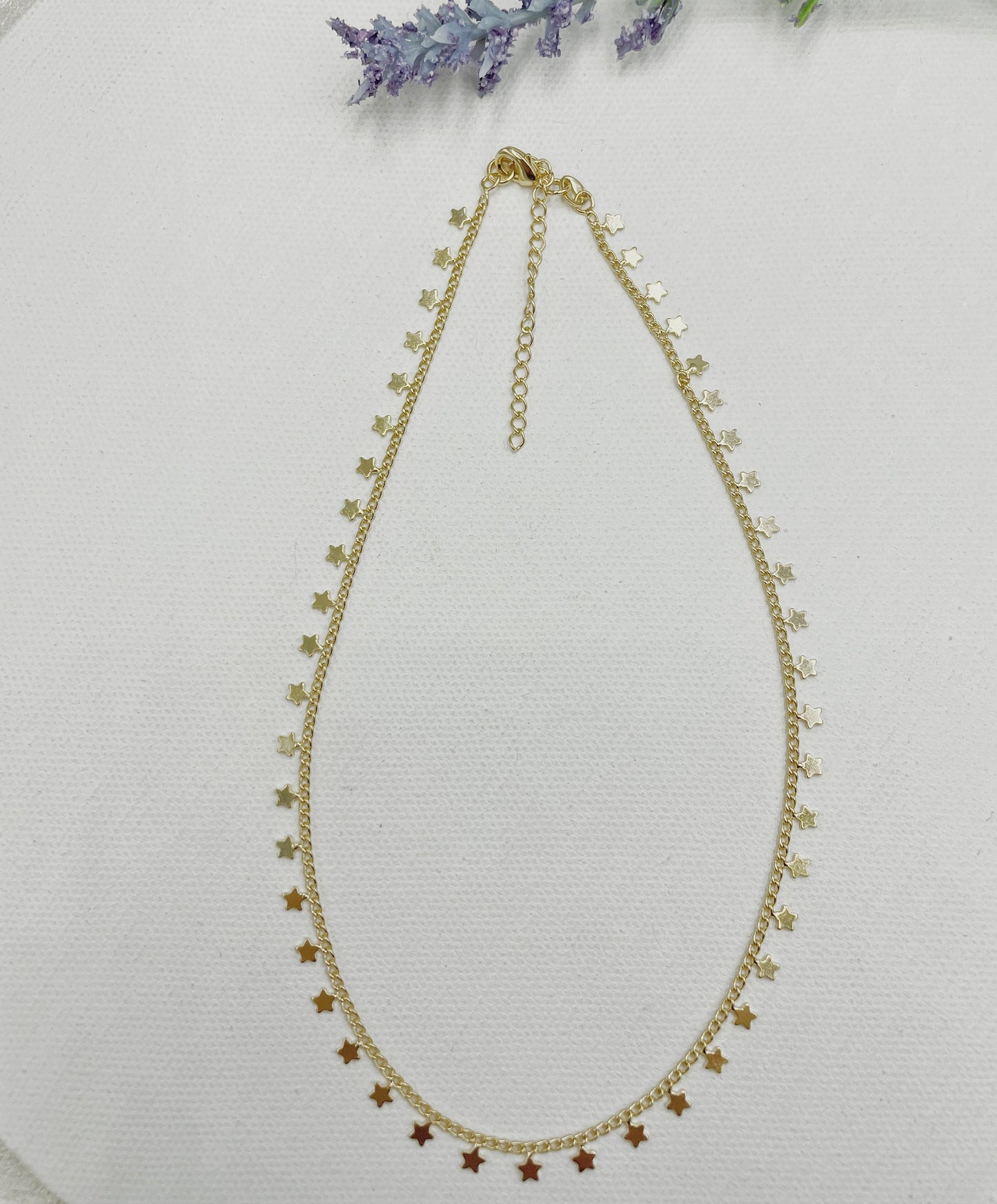 Hanging Little Stars Rolo Chain Choker
