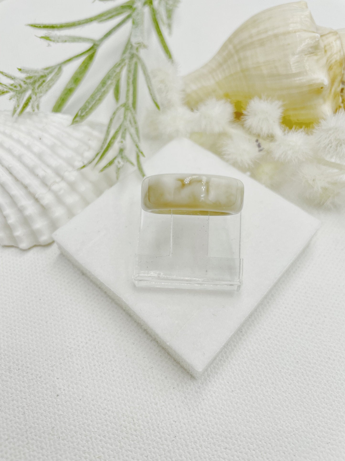 Marble Stone Desing Resin Ring