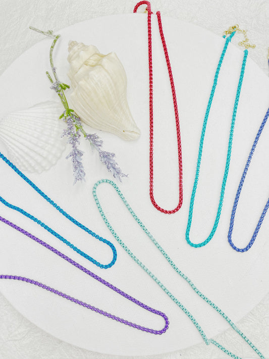 Colorful Enamel Beach Necklace