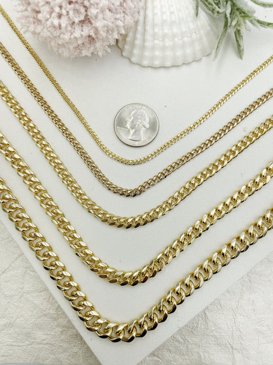 Cuban Link Chain Necklace 3mm, 4mm, 6mm,7mm, 9mm
