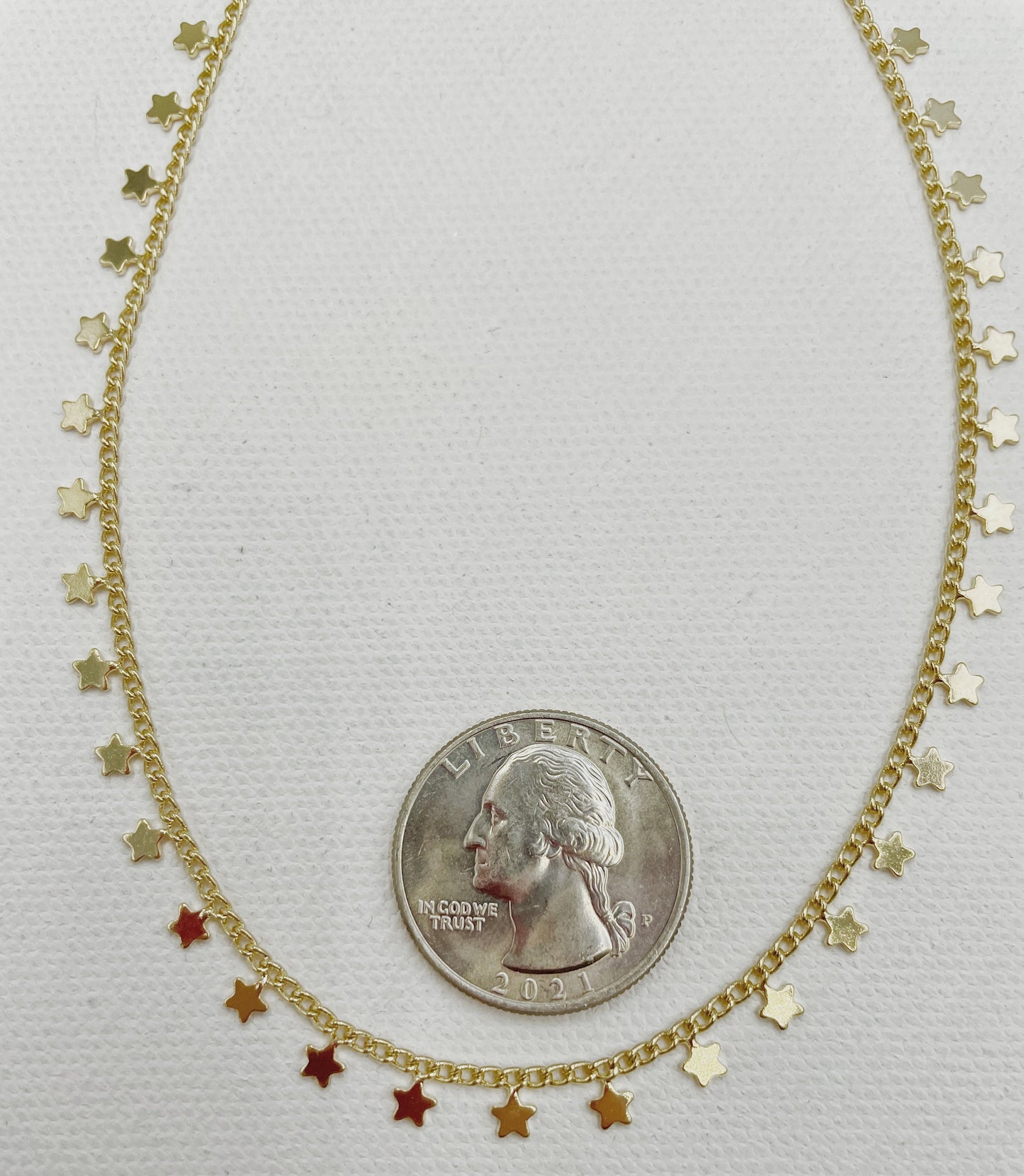 Hanging Little Stars Rolo Chain Choker