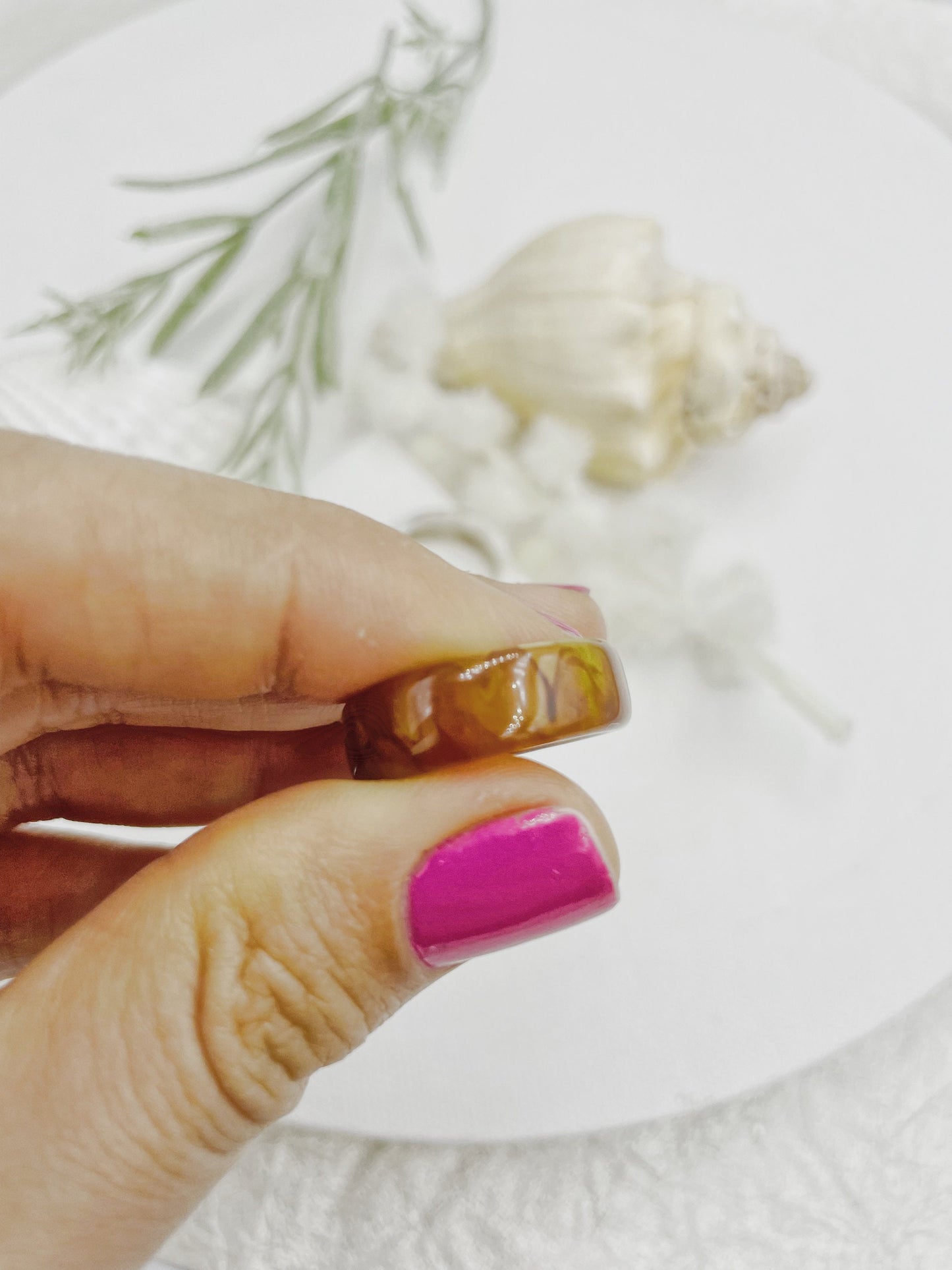 Marble Stone Desing Resin Ring