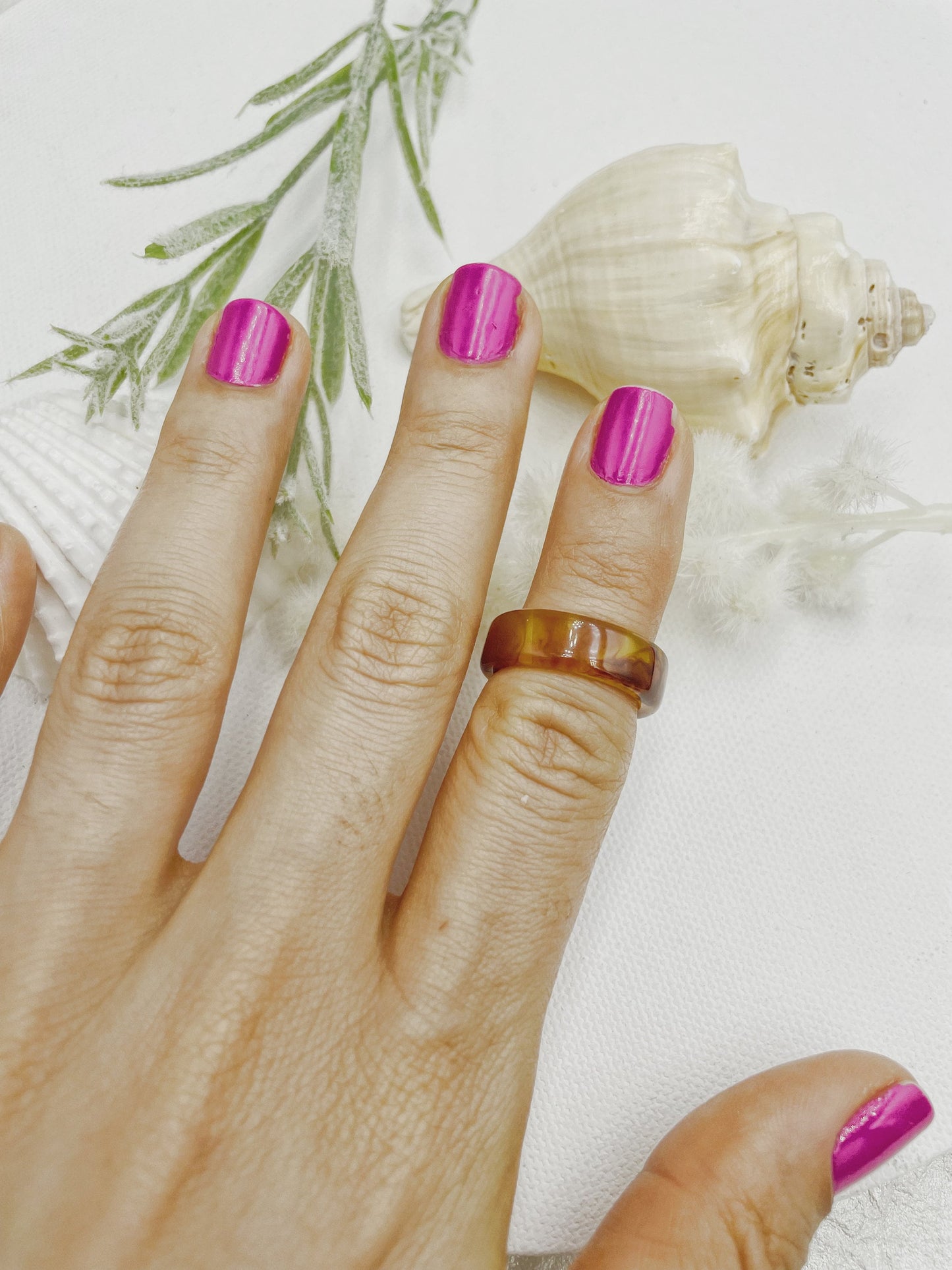 Marble Stone Desing Resin Ring