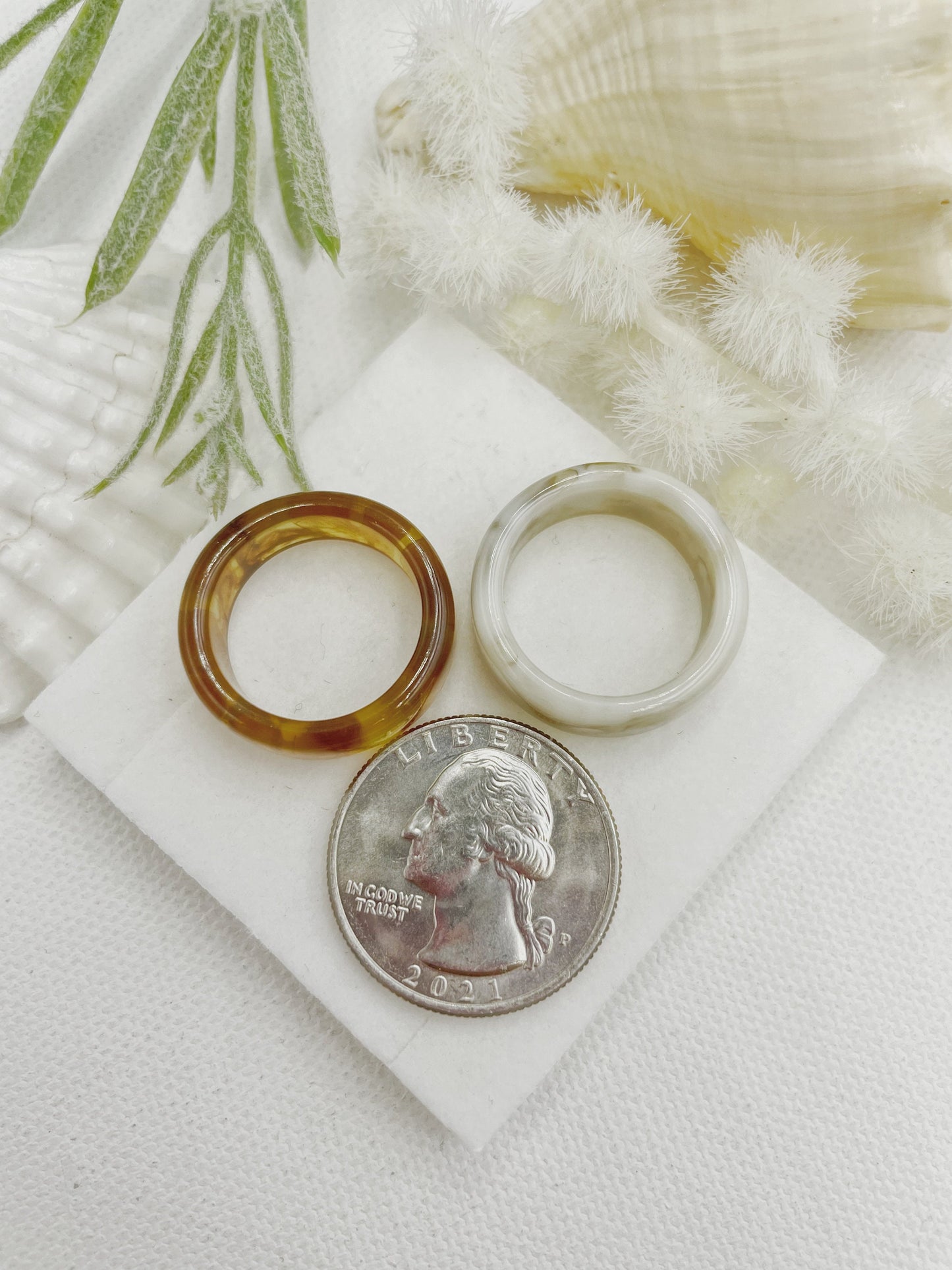 Marble Stone Desing Resin Ring