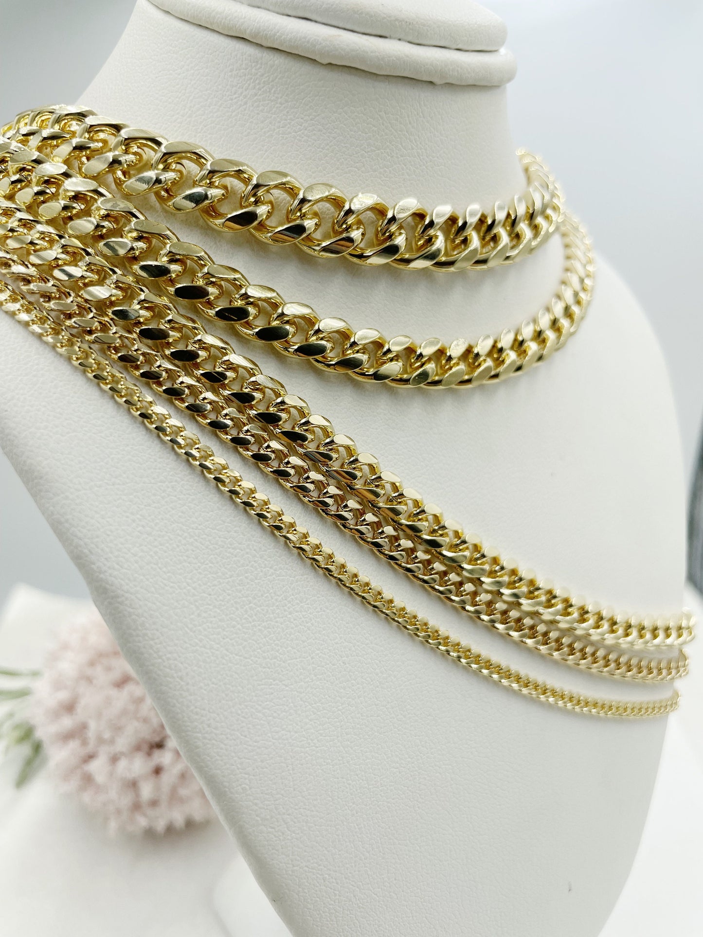 Cuban Link Chain Necklace 3mm, 4mm, 6mm,7mm, 9mm